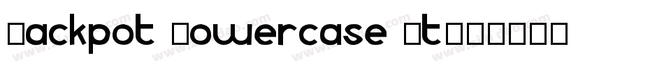 Jackpot Lowercase It字体转换